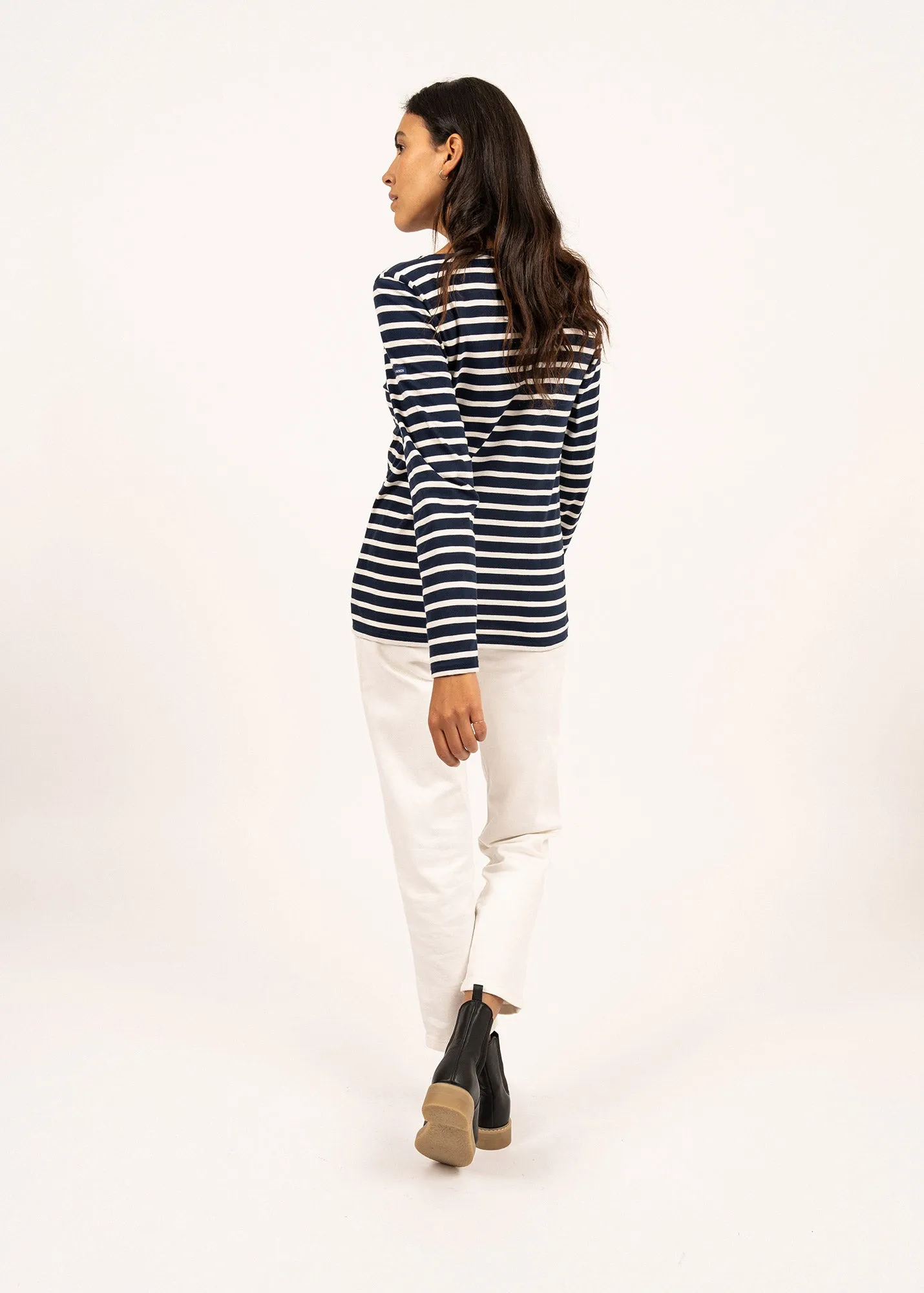 Minquidame striped sailor shirt - regular fit, in light cotton (MARINE/ECRU)