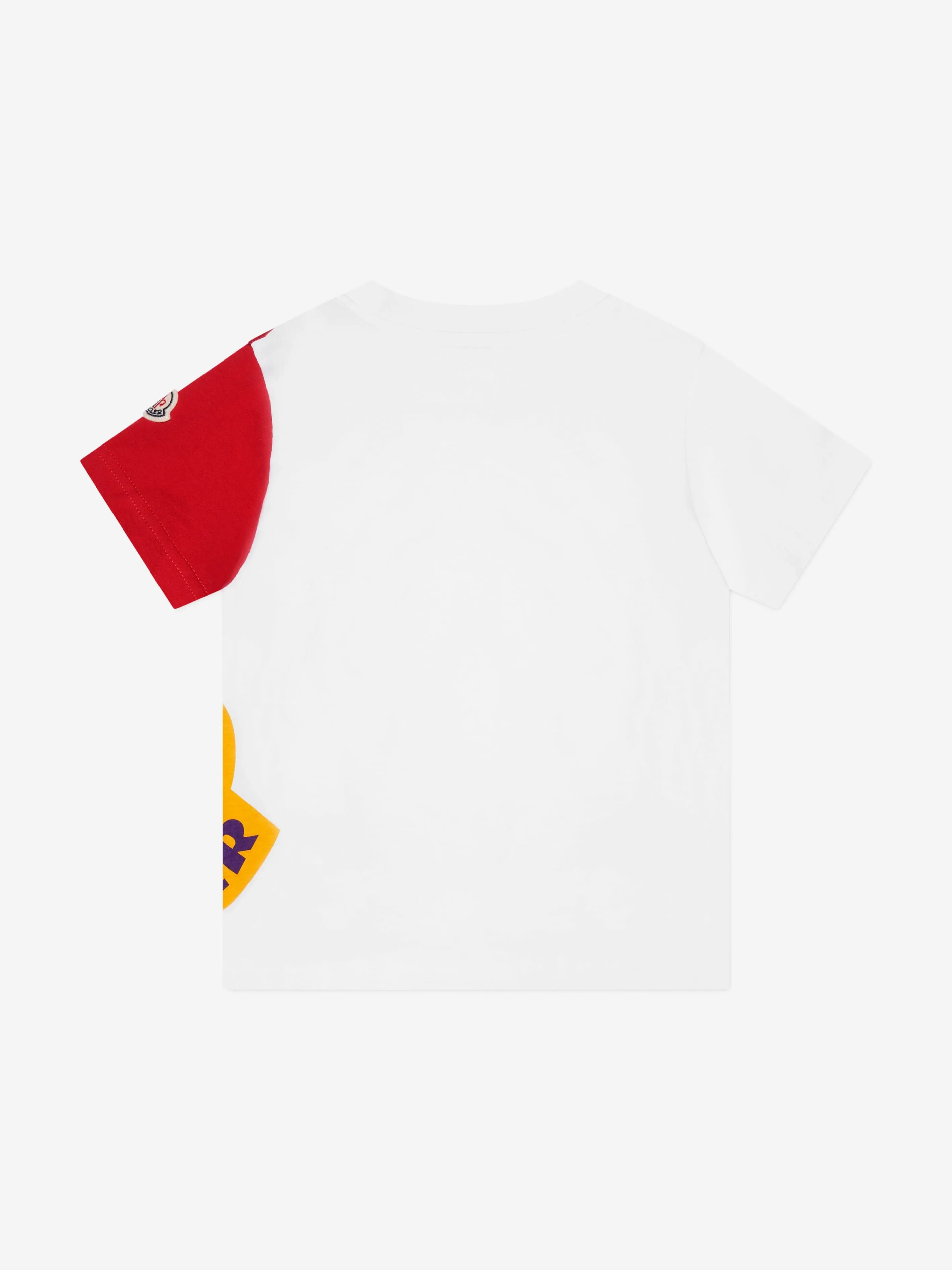 Moncler Enfant Boys Logo Print T-Shirt in White