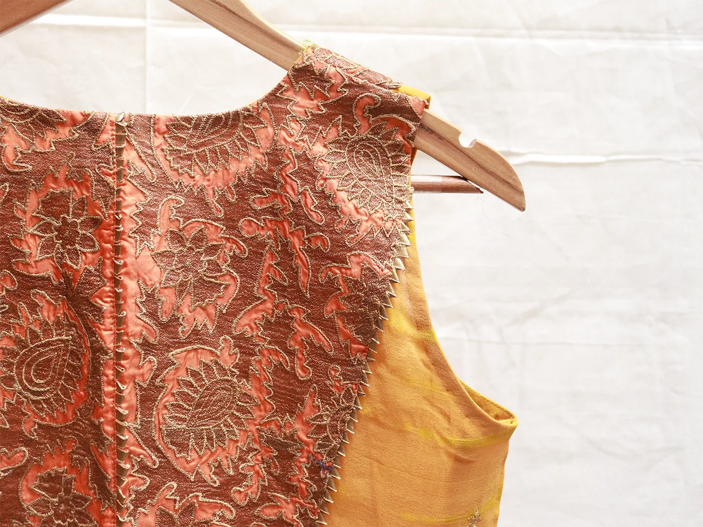 Mustard Georgette, Batik blouse