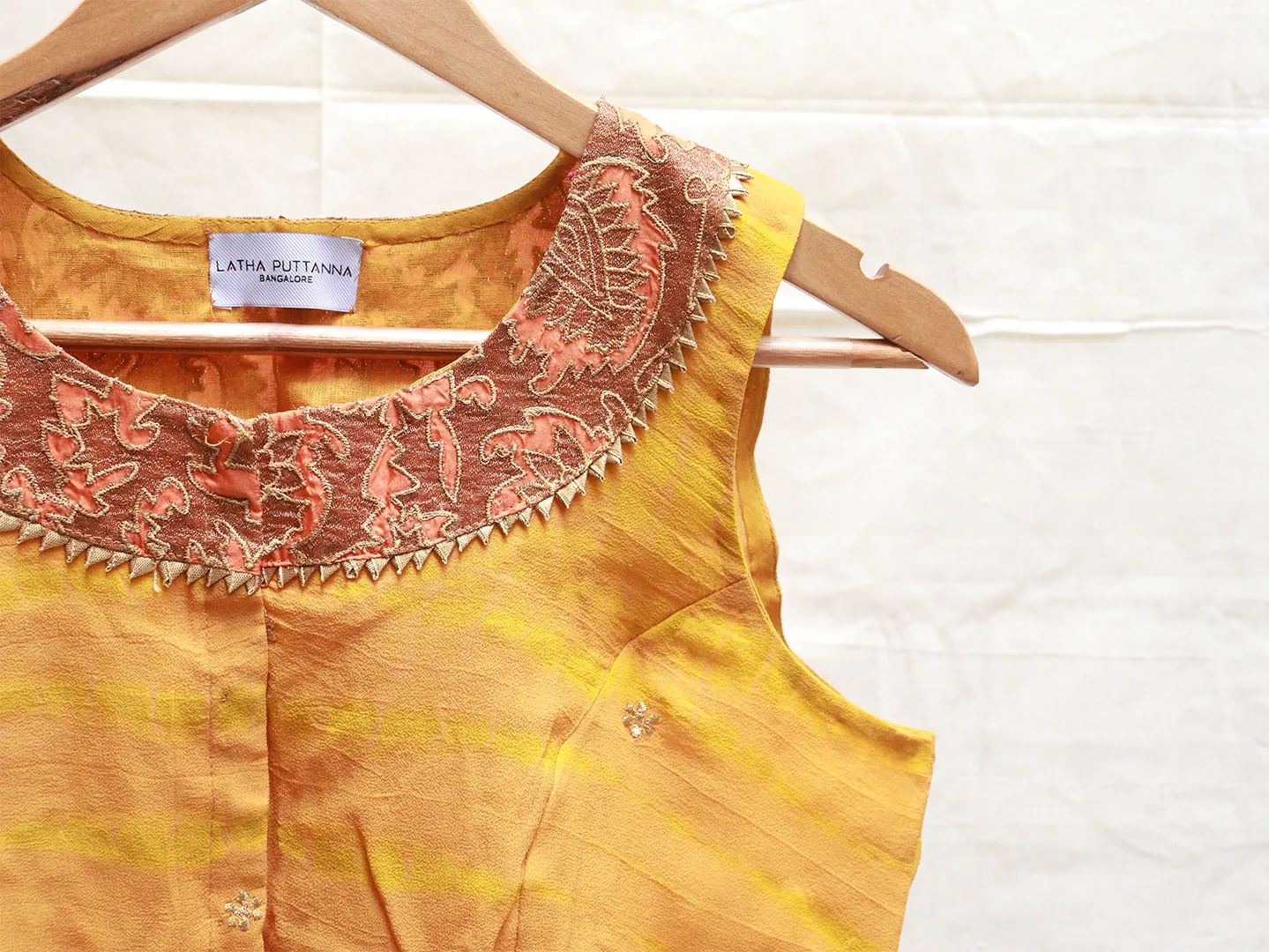 Mustard Georgette, Batik blouse