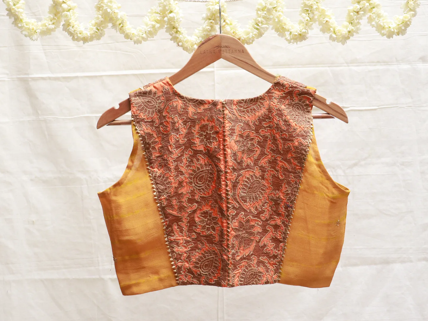 Mustard Georgette, Batik blouse