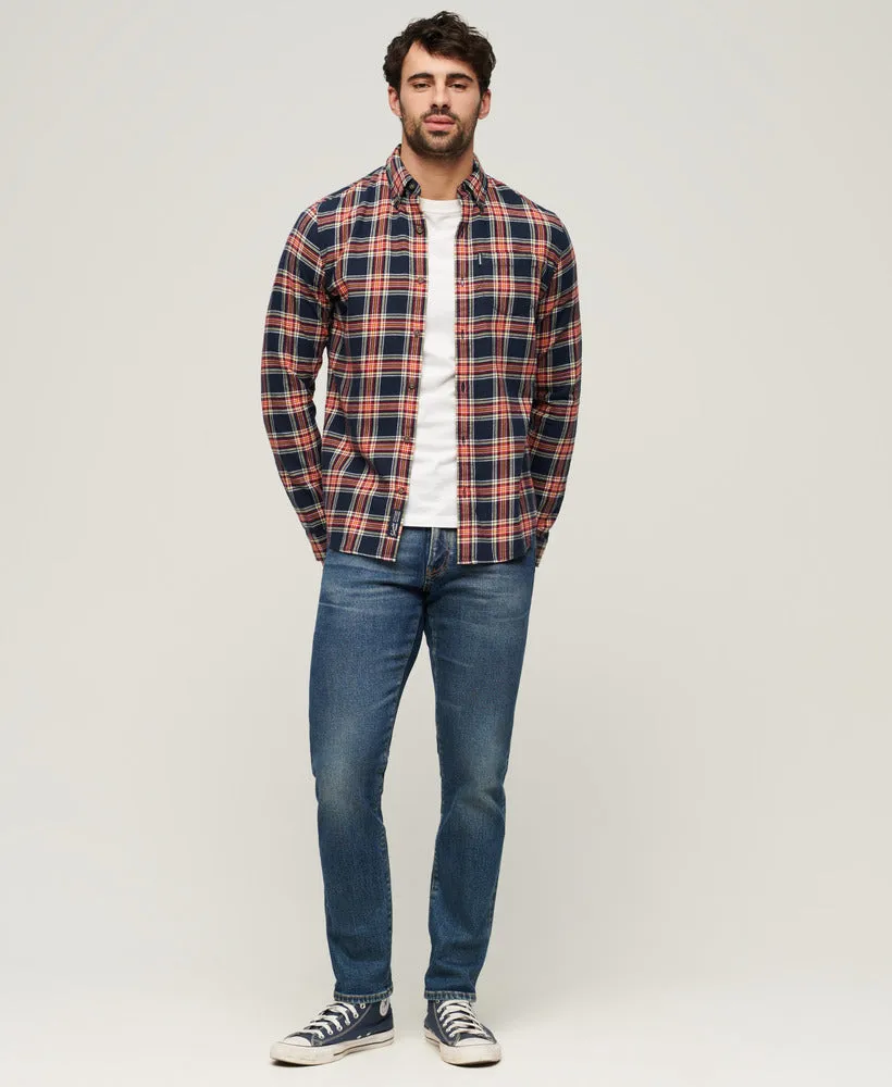 Organic Cotton Vintage Check Shirt - Navy Check