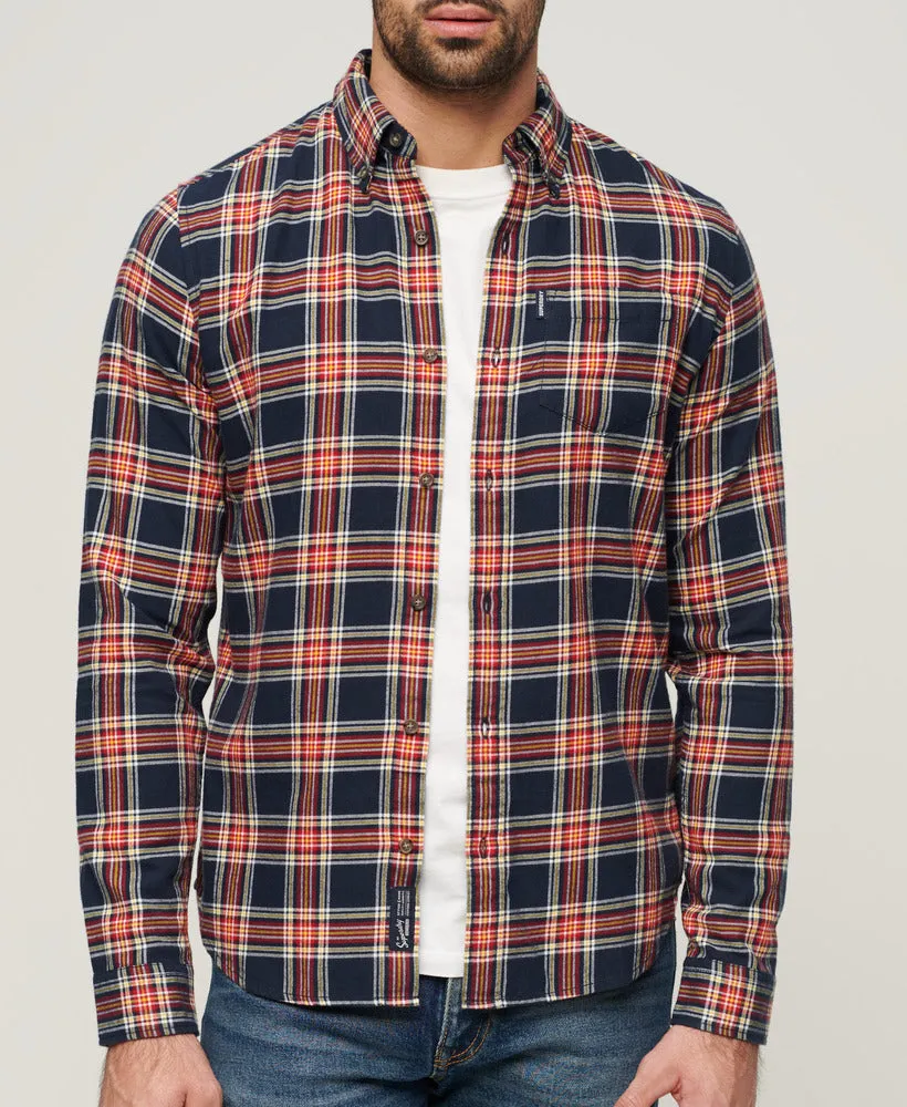 Organic Cotton Vintage Check Shirt - Navy Check