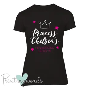 Personalised Princess Hen Party T-shirt