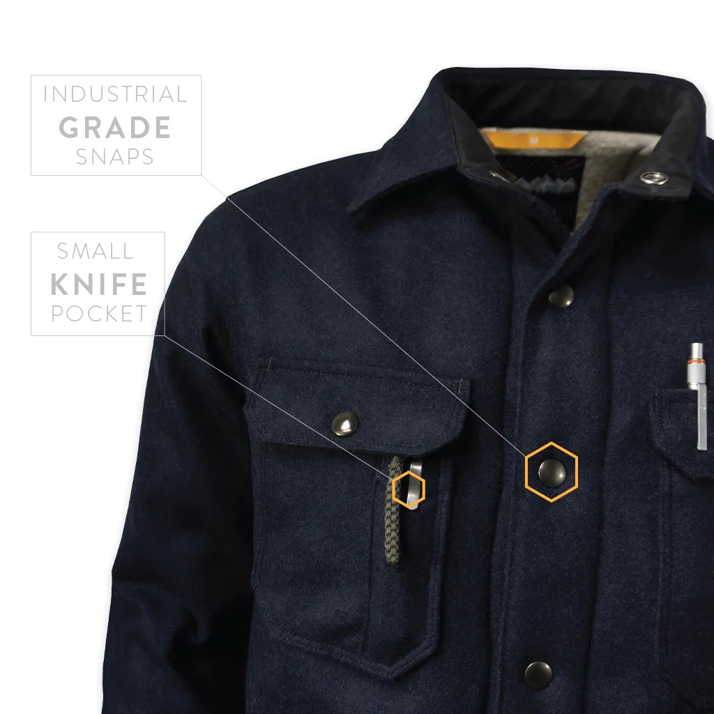 Prometheus Design Werx | Shearling Mountain Jacket - Navy Blue