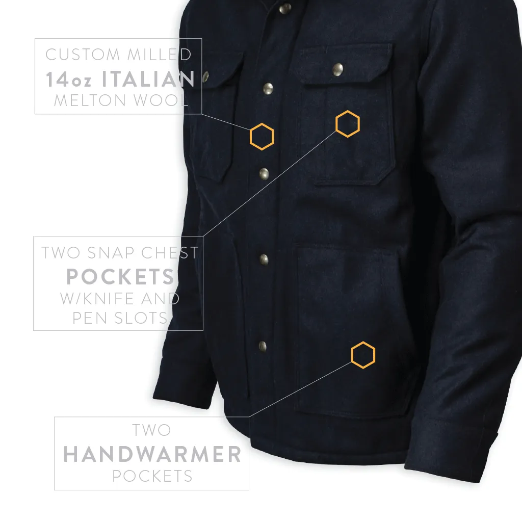 Prometheus Design Werx | Shearling Mountain Jacket - Navy Blue