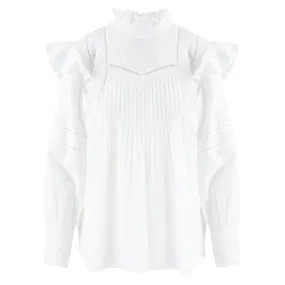 Shalina Embroidered Top in White