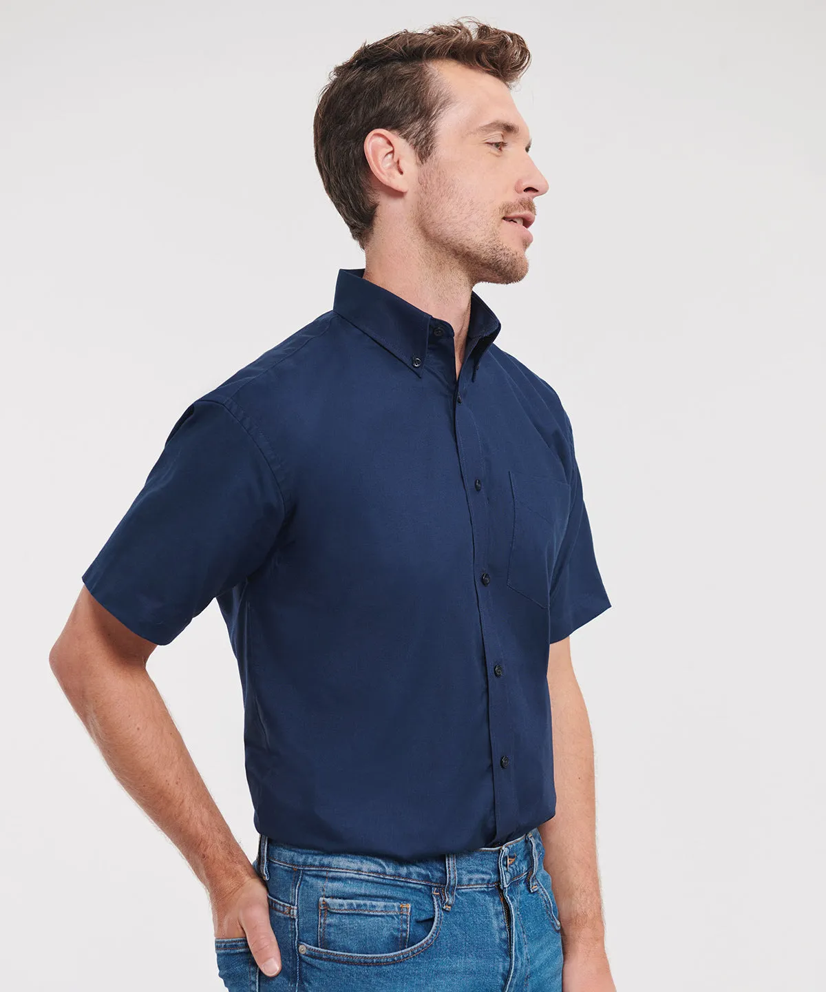 Short sleeve easycare Oxford shirt | Oxford Blue