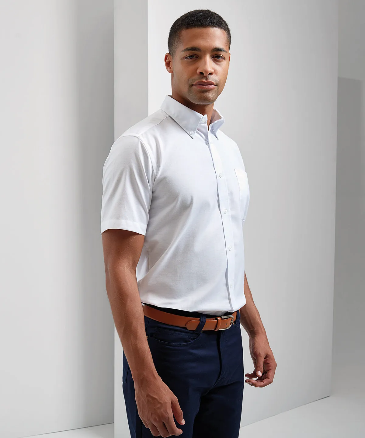 Signature Oxford short sleeve shirt | White