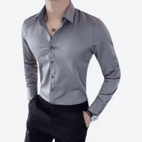 Sleek Long Sleeve Button-Up Dress Shirts