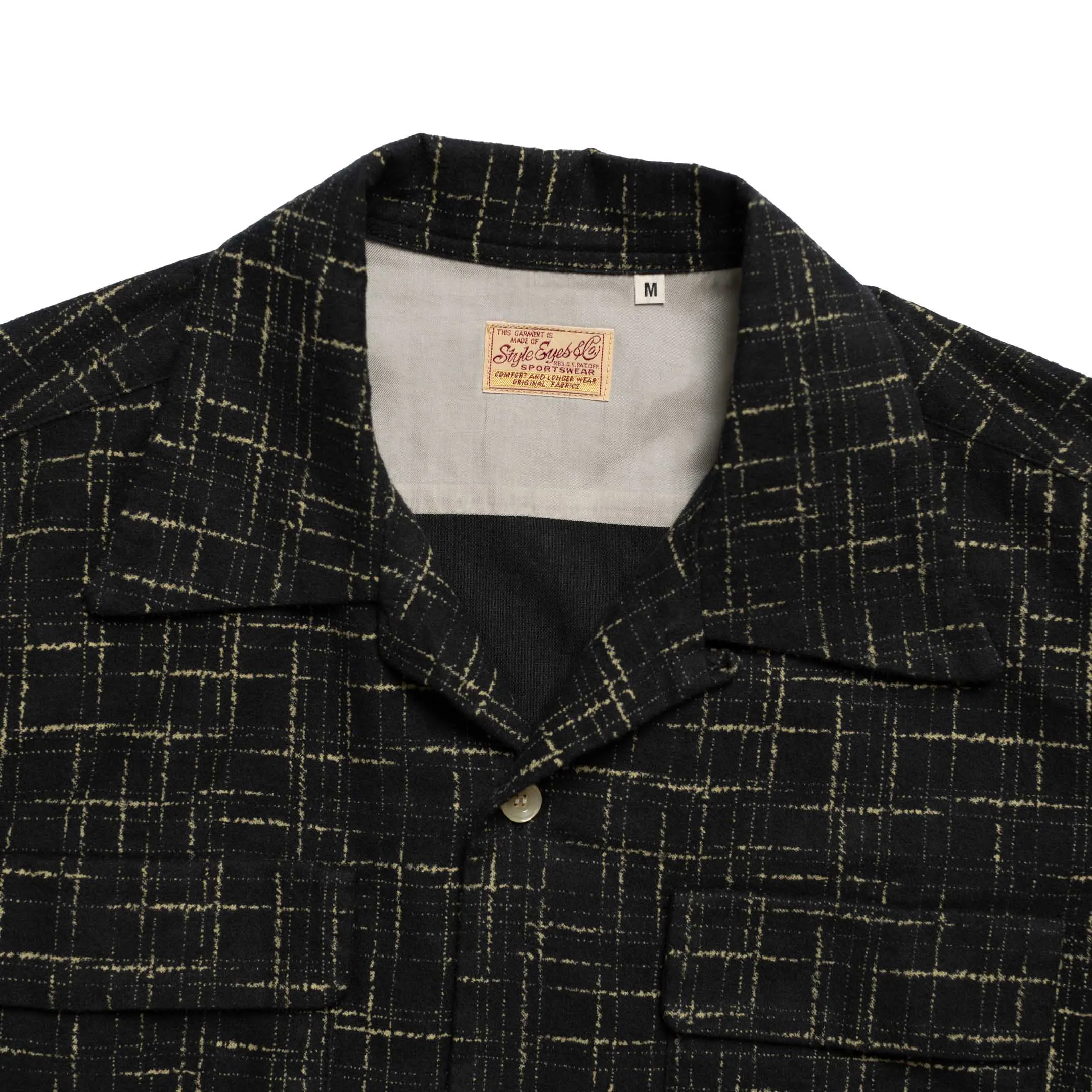 Style Eyes Splash Flannel Sport Shirt Black