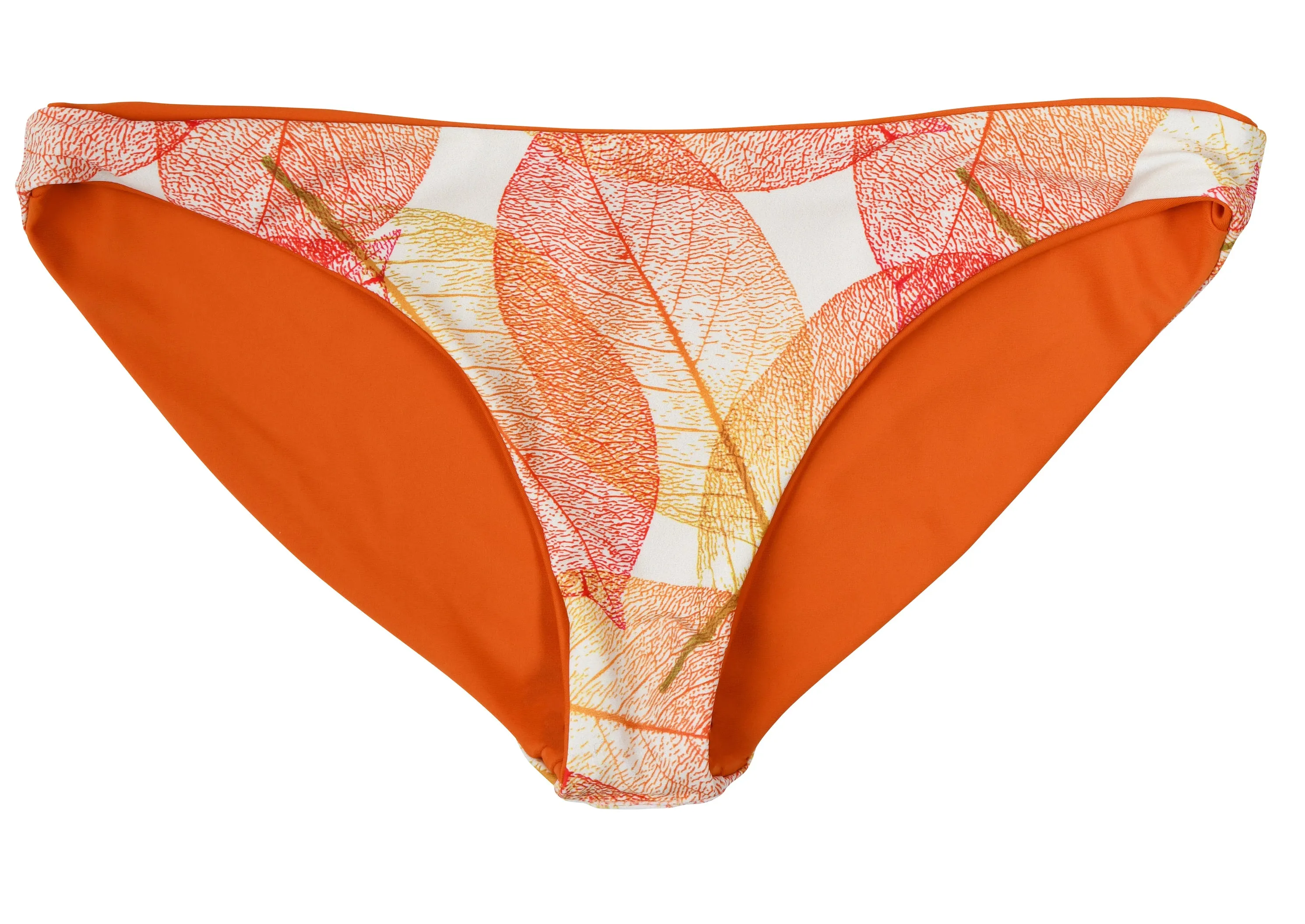 Tiffany Reversible Bikini Bottom (Leaves/Burnt Orange)