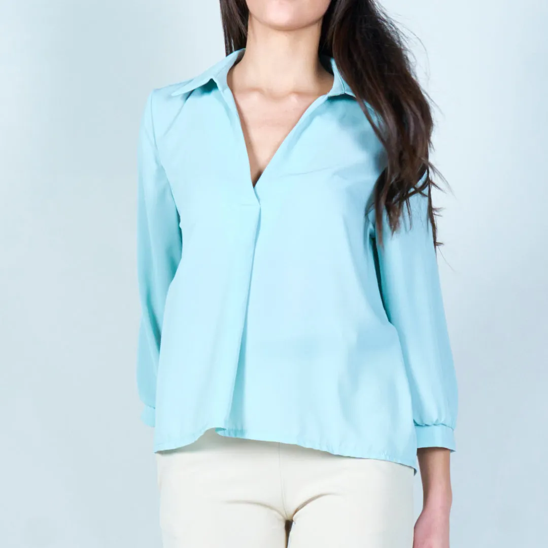 V-neck chiffon blouse wholesale