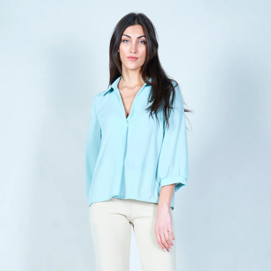 V-neck chiffon blouse wholesale