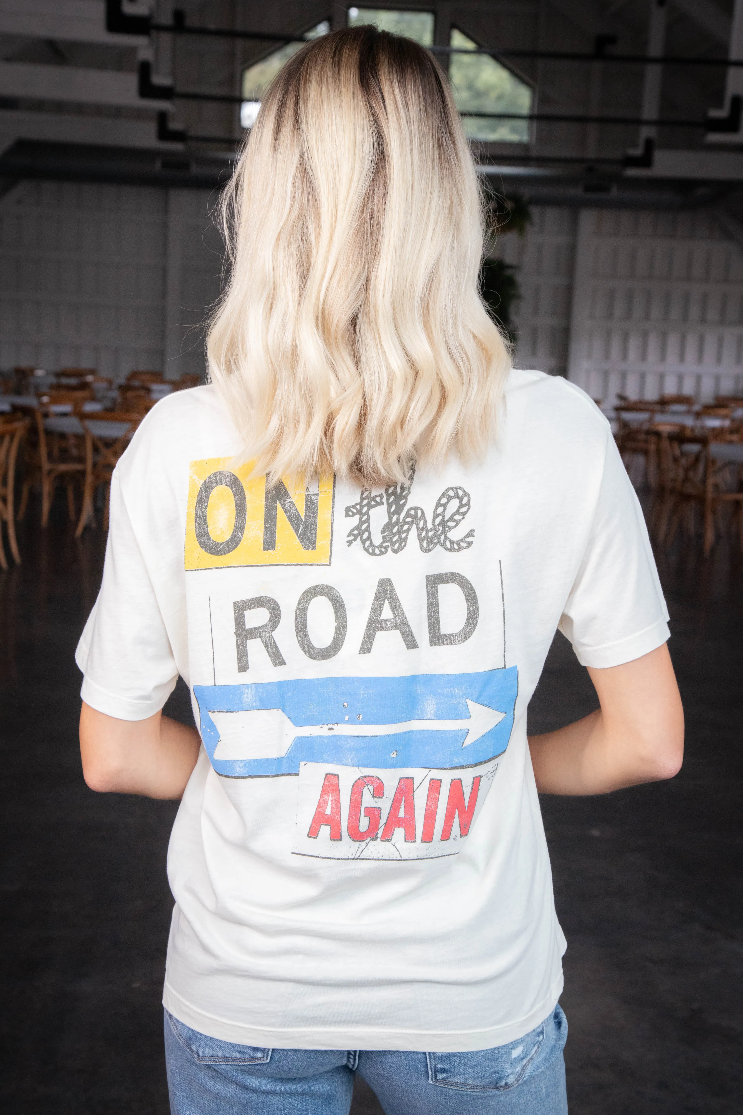 Willie Nelson On the Road Again Tee, Stone Vintage | Daydreamer