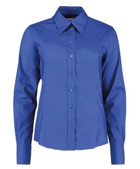 Womens corporate Oxford blouse long-sleeved (tailored fit) | Royal