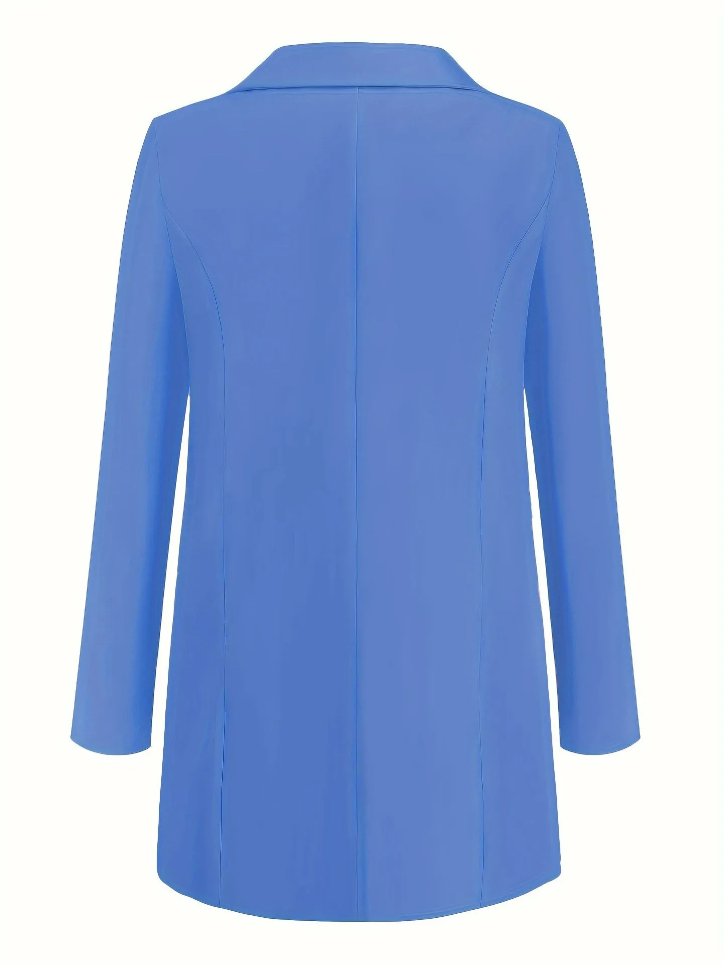 Women's Elegant Solid Colour Business Blazer with Open Front | Ideal for All Seasons